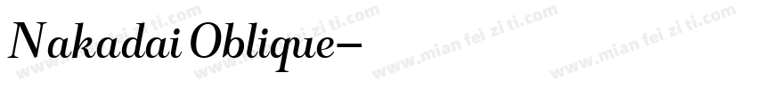 Nakadai Oblique字体转换